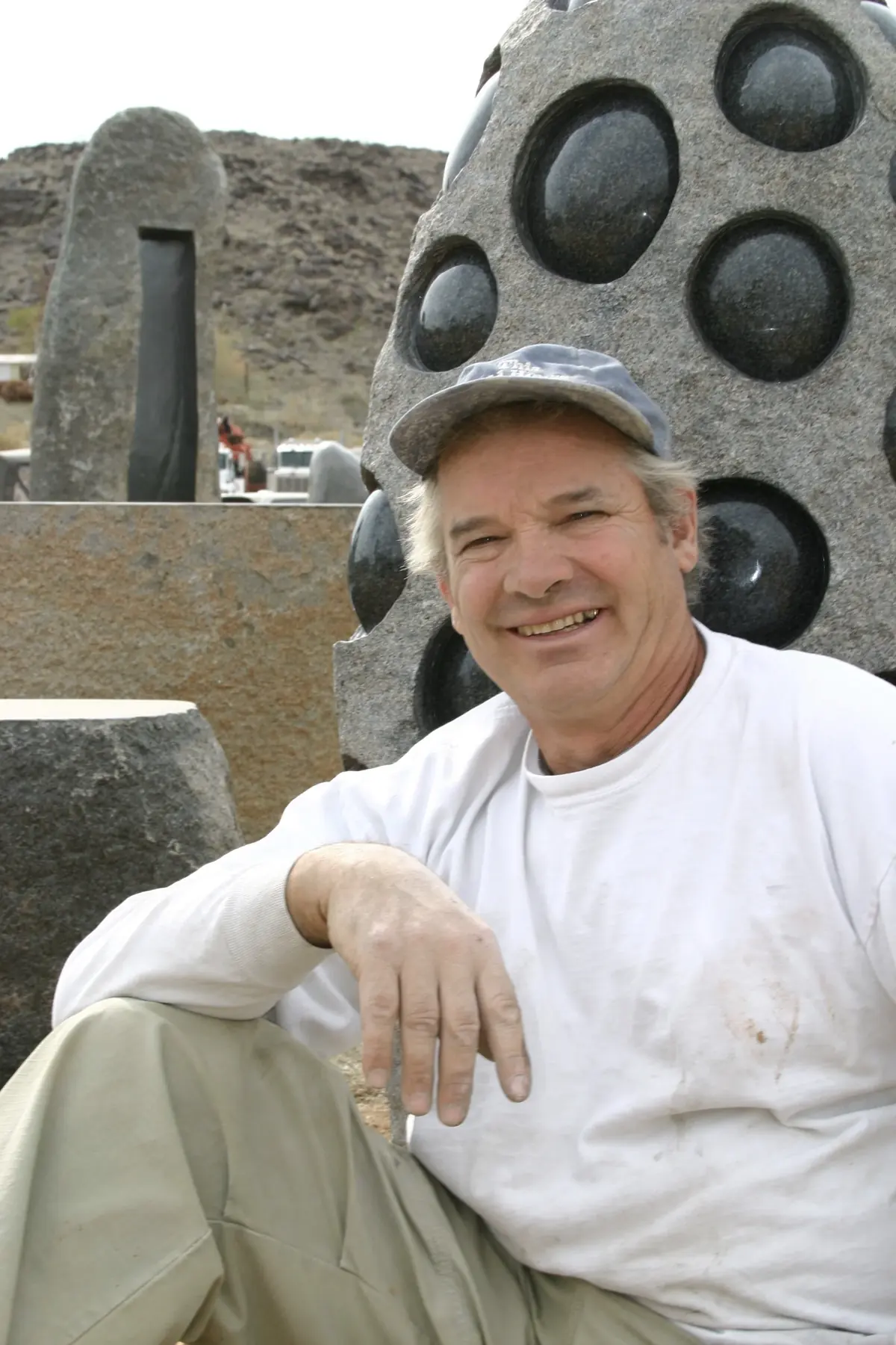Roger Hopkins, Stone Sculptor, a La Riviera Studios collaborator