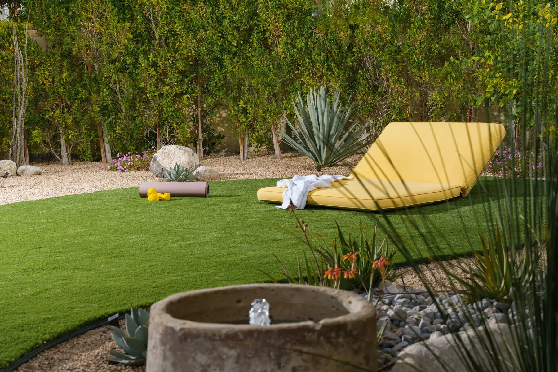 Desert Palm outdoor living in Coachella Valley, CA by La Riviera Studios