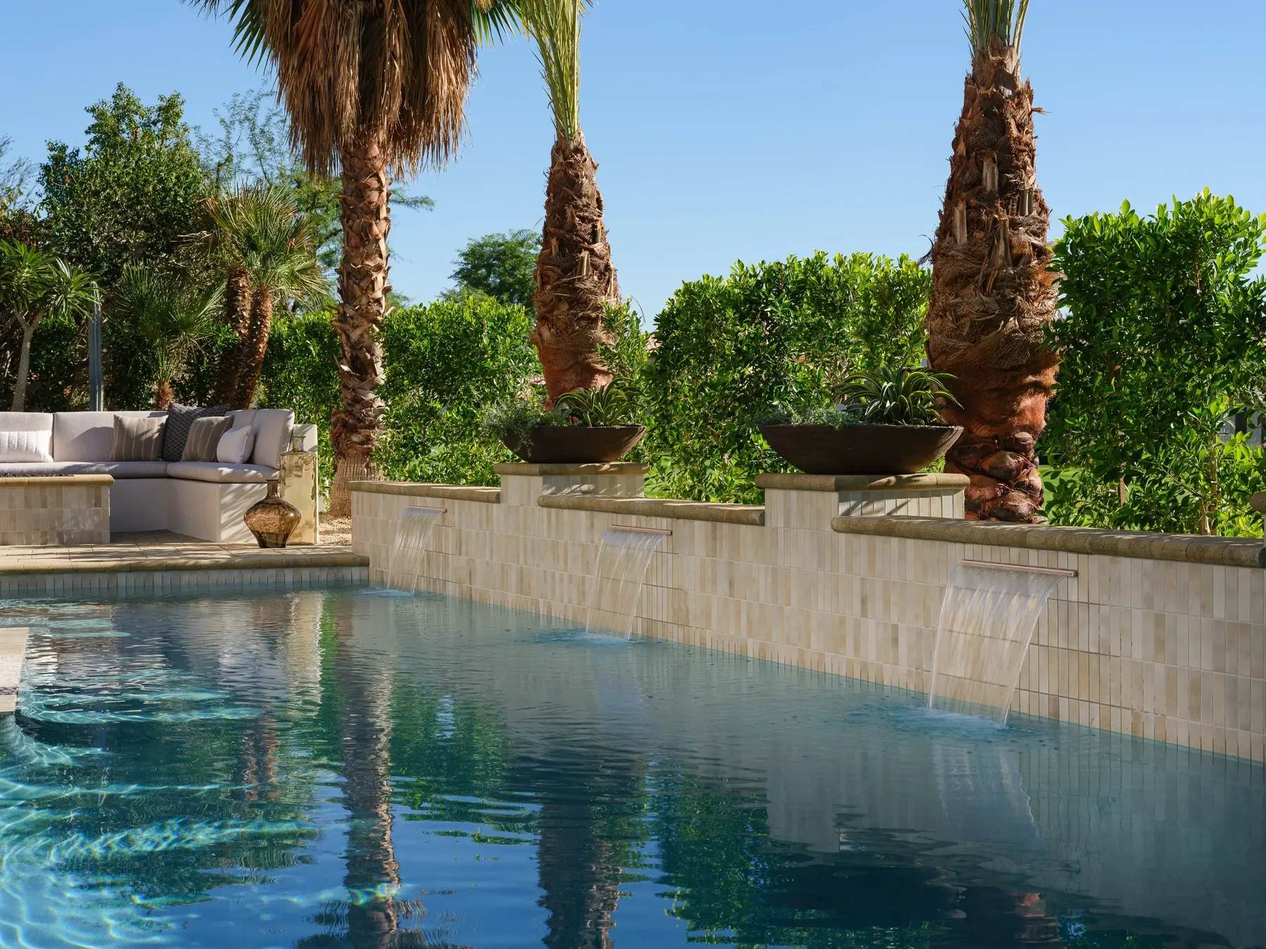 Rancho La Quinta outdoor living in La Quinta, CA by La Riviera Studios