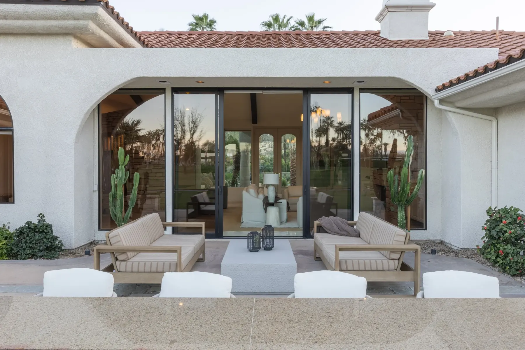 Thunderbird Terrace full-service outdoor living detail in Rancho Mirage, CA by La Riviera Studios