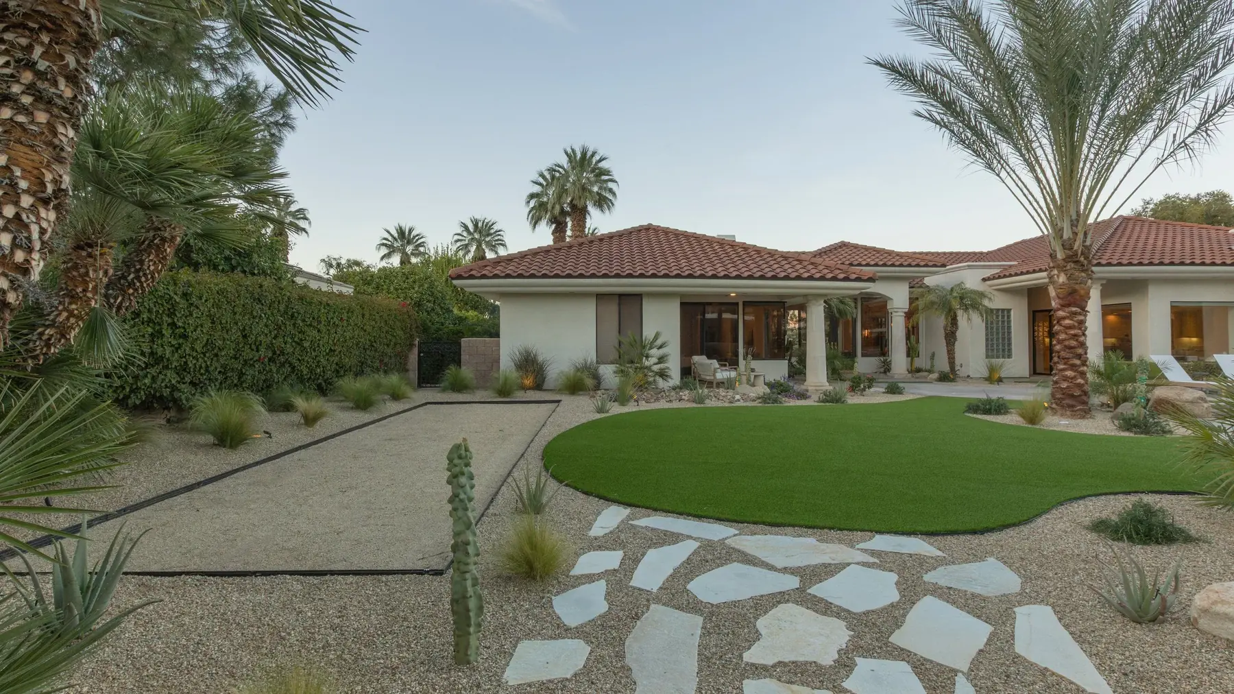 Thunderbird Terrace full-service outdoor living detail in Rancho Mirage, CA by La Riviera Studios