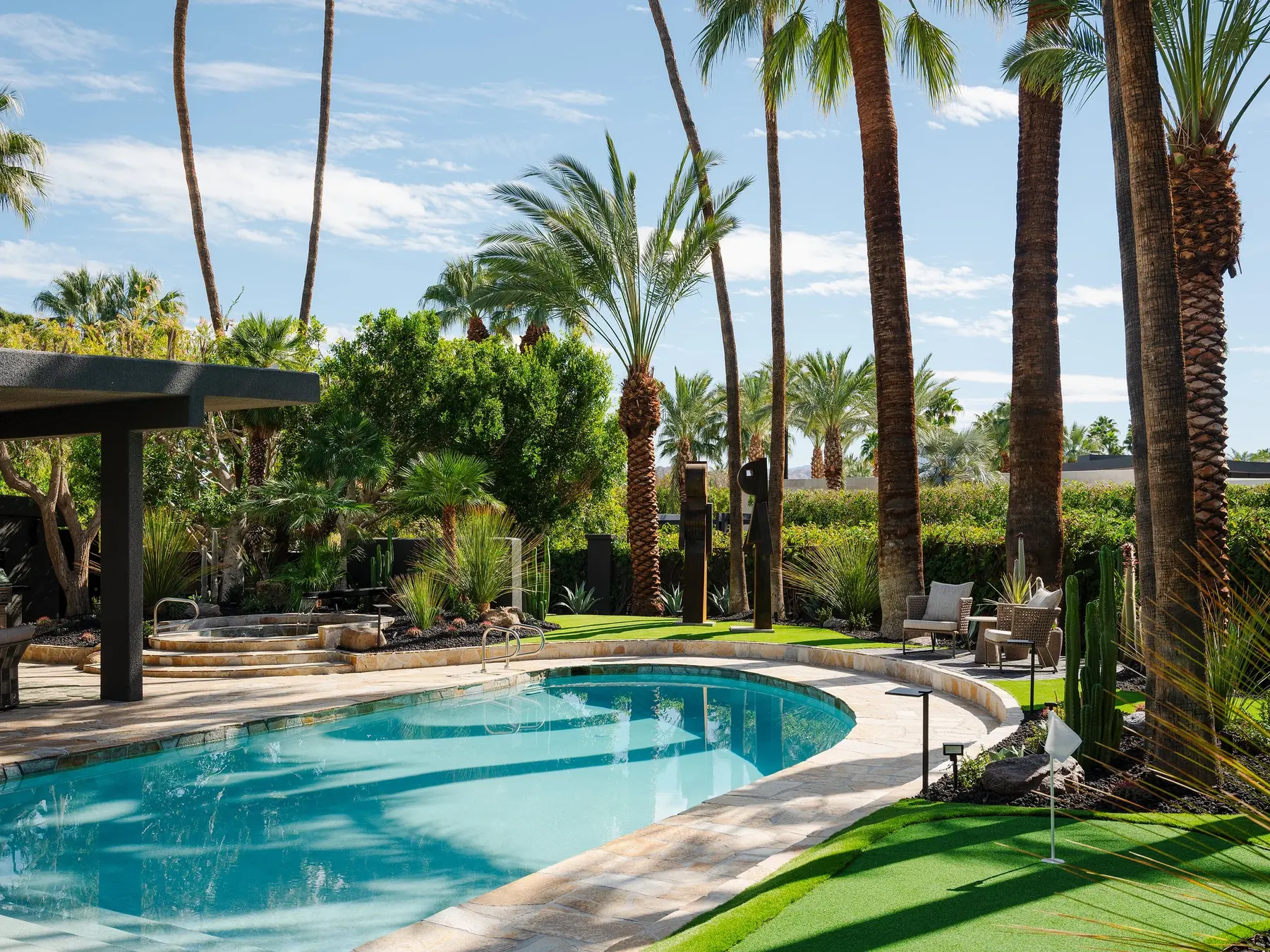 West House outdoor living in Coachella Valley, CA by La Riviera Studios