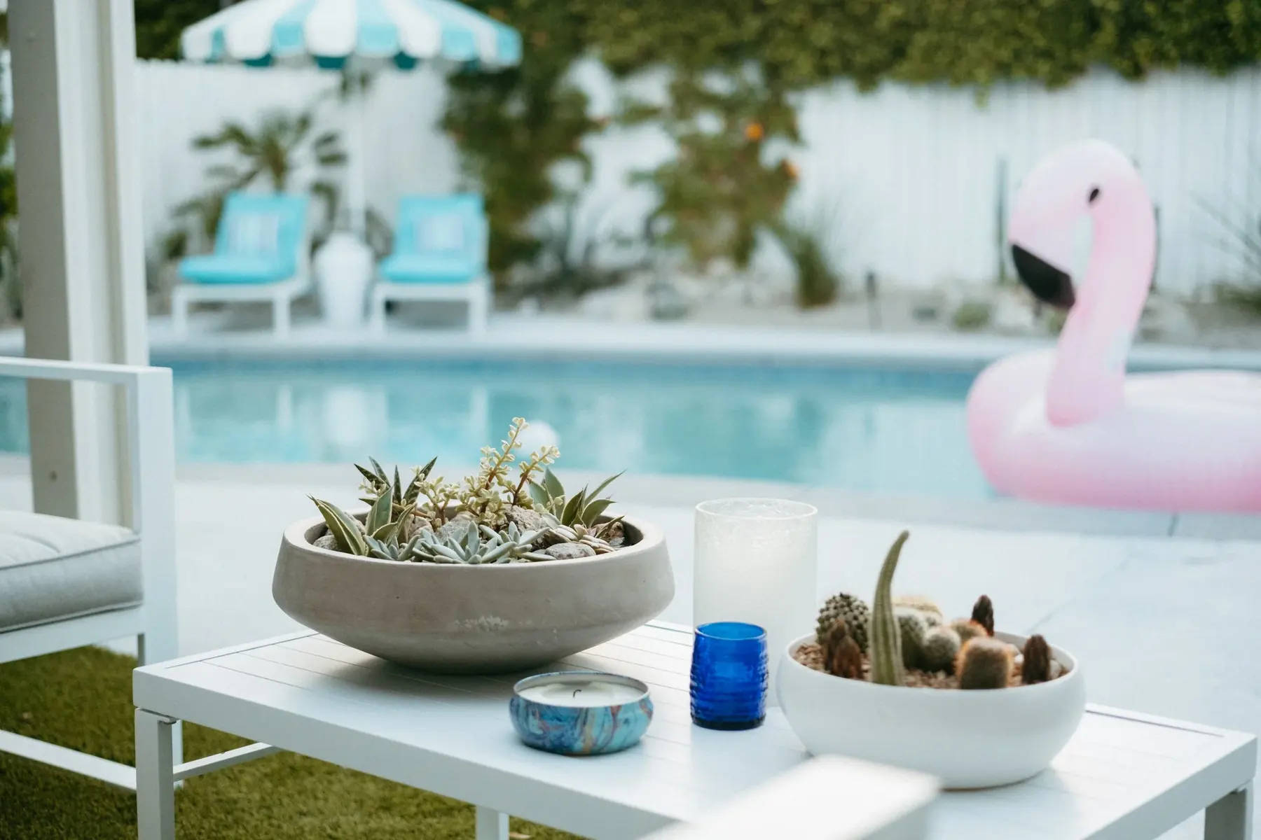 Casa Miguel outdoor living in Palm Springs, CA by La Riviera Studios