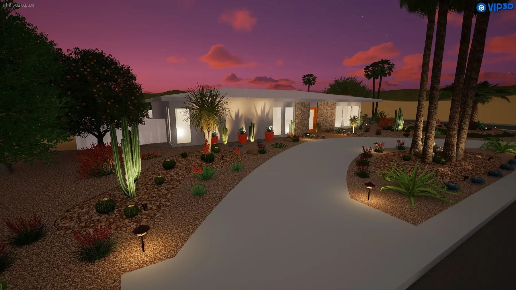 Casa Miguel outdoor living in Palm Springs, CA by La Riviera Studios